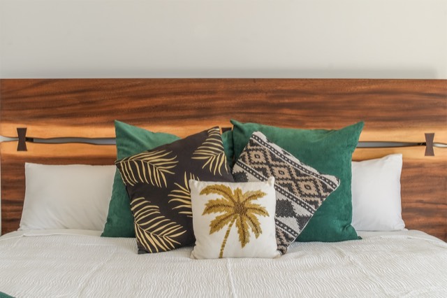 Master bedroom bed decoration