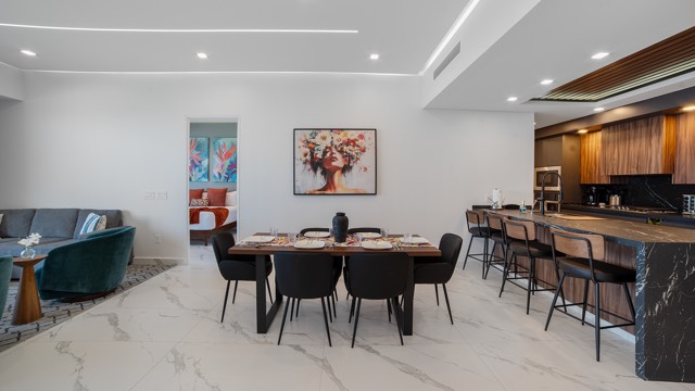 Stylish dining area